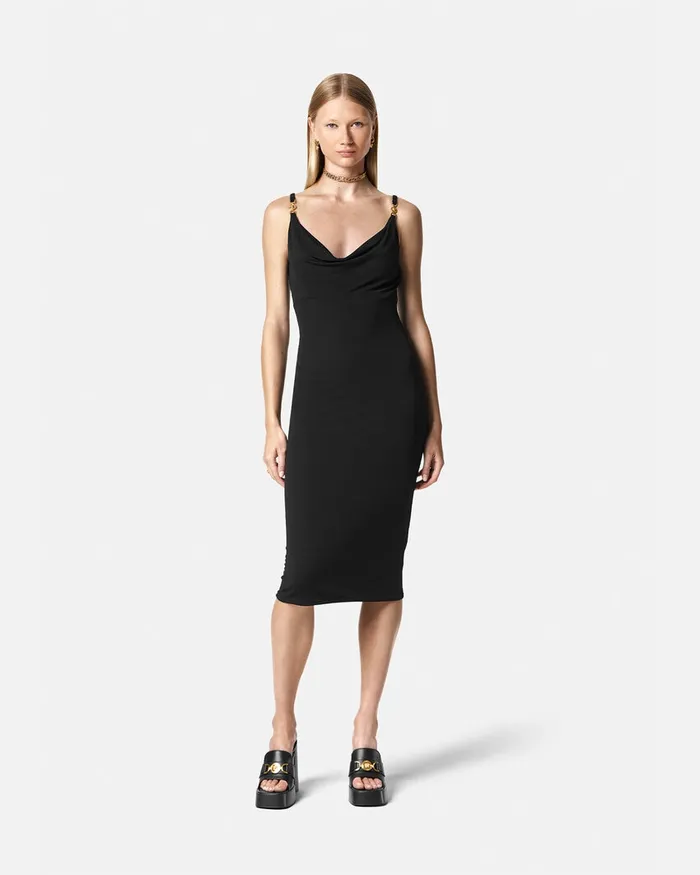 Versace Dresses Women Medusa Midi Dress Black