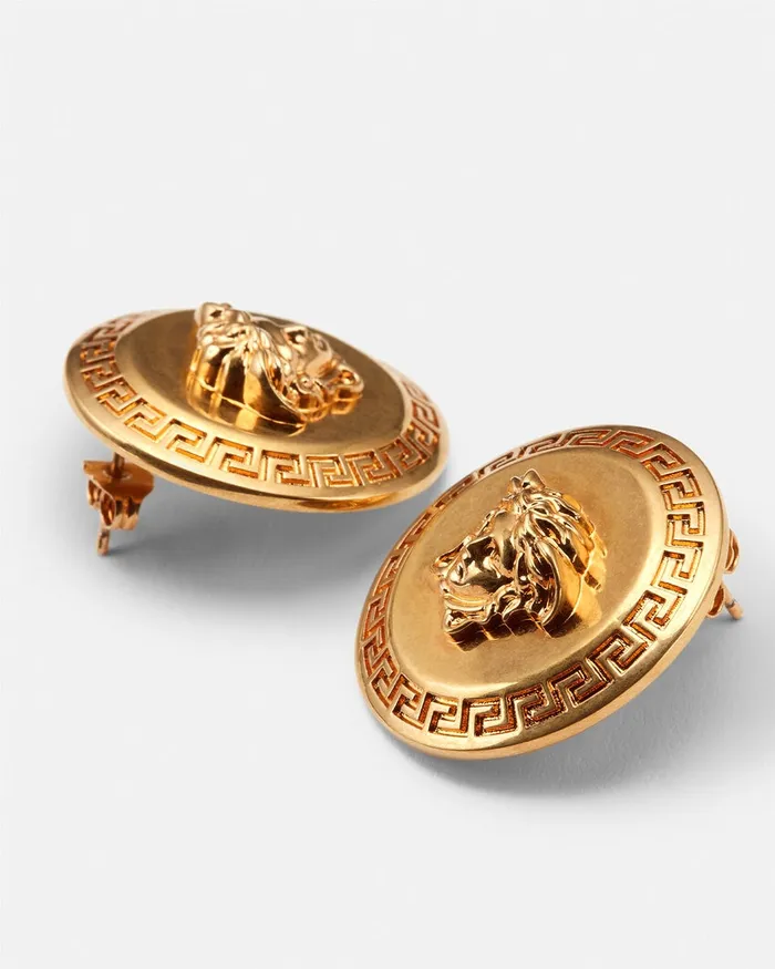 Versace Earrings Women Tribute Medusa Stud Earrings Gold