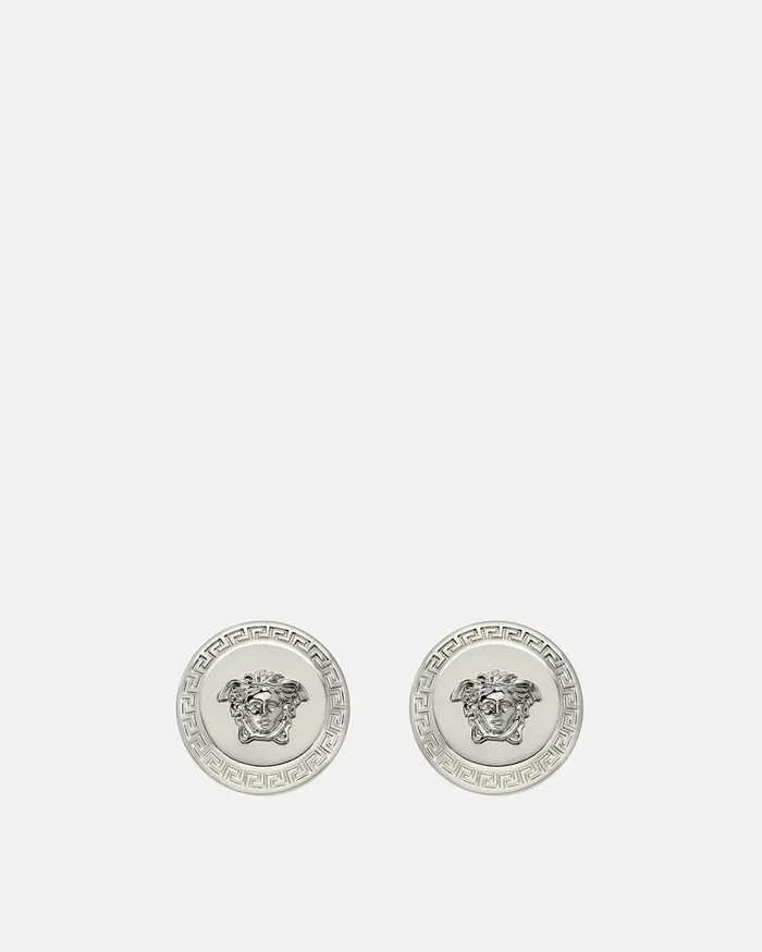 Versace Earrings Women Tribute Medusa Stud Earrings Silver