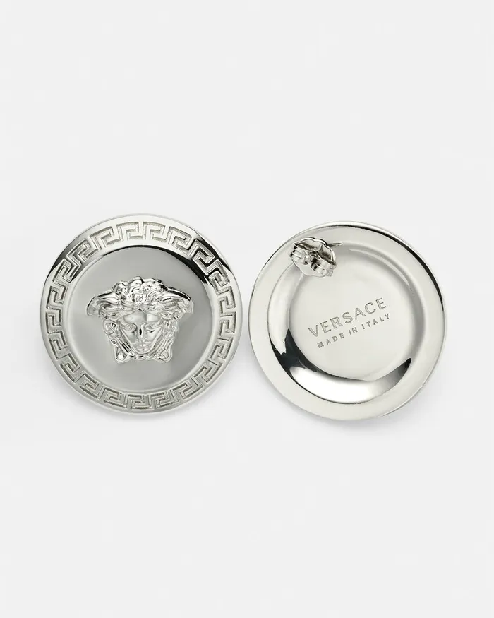 Versace Earrings Women Tribute Medusa Stud Earrings Silver