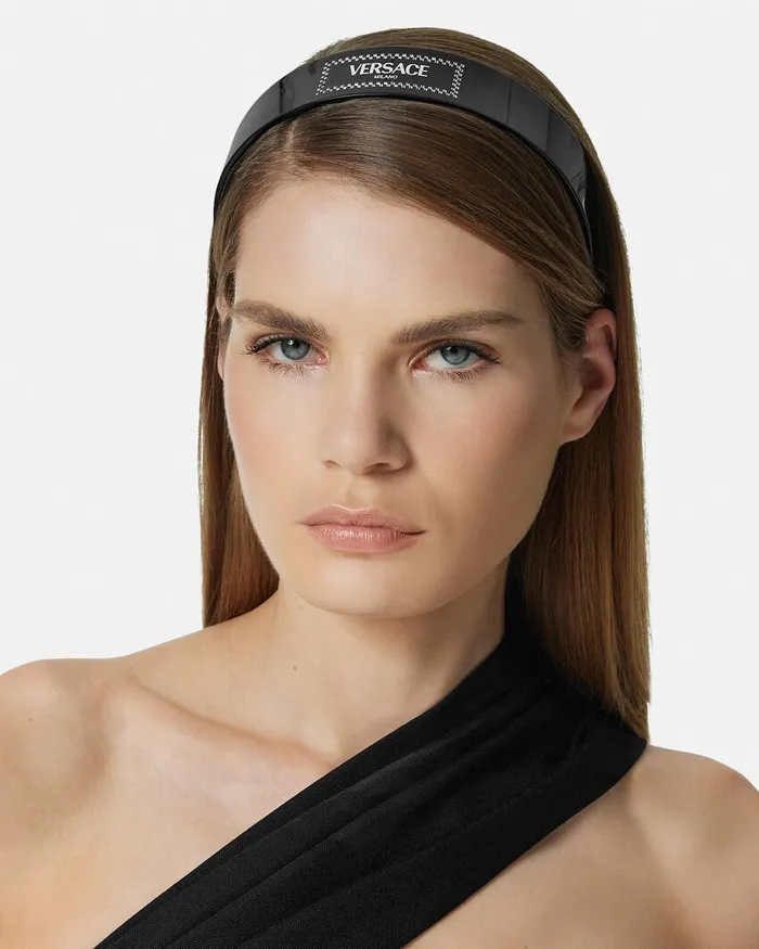 Versace Hair Accessories Women Crystal Milano Headband Black