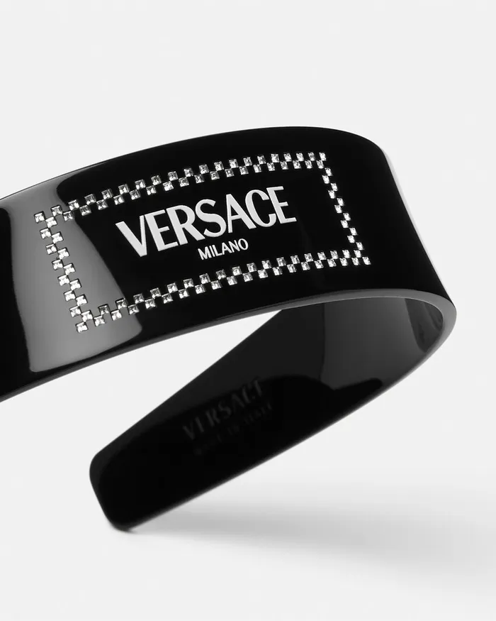 Versace Hair Accessories Women Crystal Milano Headband Black