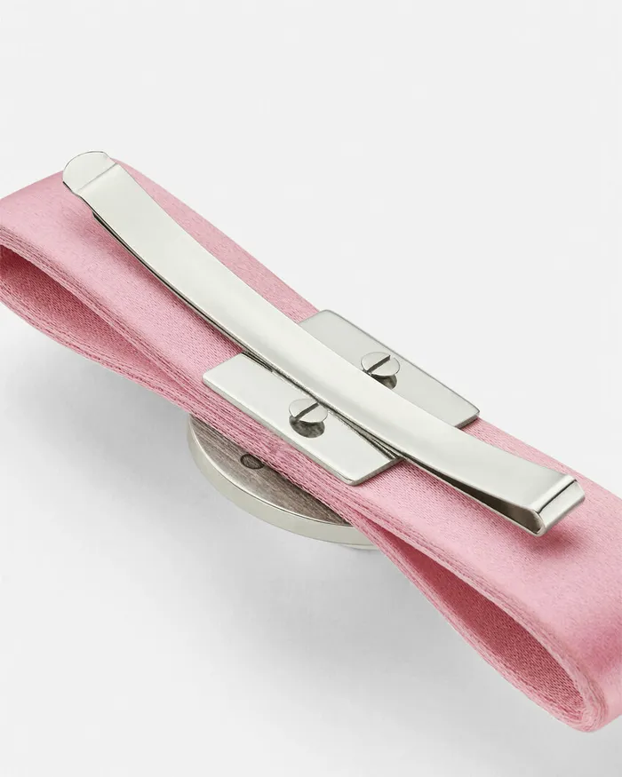 Versace Hair Accessories Women Left Gianni Ribbon Hair Pin Pink