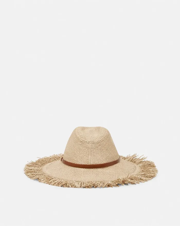 Versace Hats and Caps Women Medusa 03995 Raffia Hat Beige