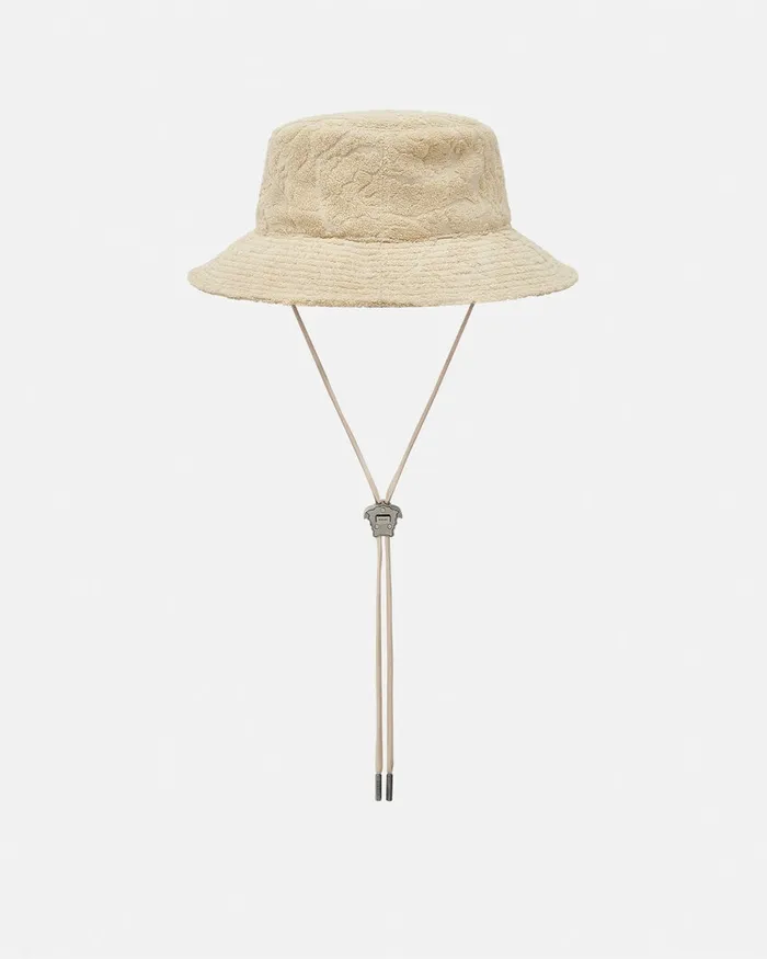 Versace Hats and Caps WomenMen Barocco Towel Bucket Hat Beige