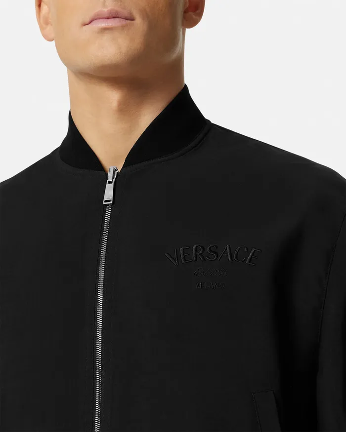 Versace Jackets and Coats Men Barocco Sea Reversible Jacket Blackprint