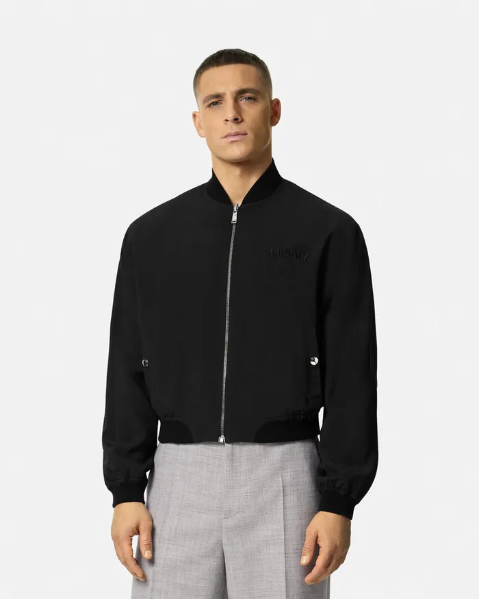 Versace Jackets and Coats Men Barocco Sea Reversible Jacket Blackprint