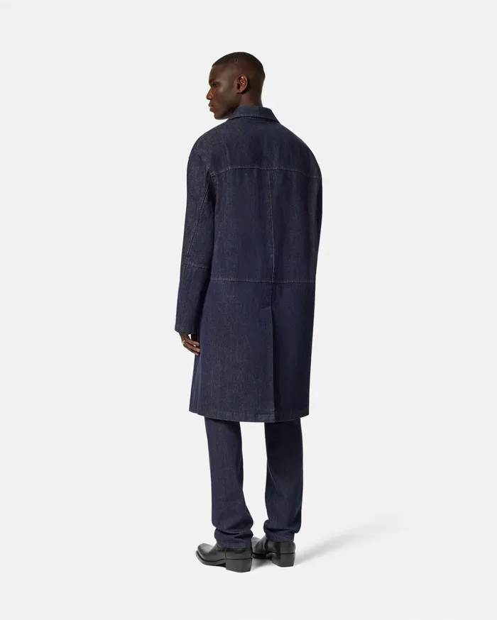 Versace Jackets and Coats Men Denim Coat Blue