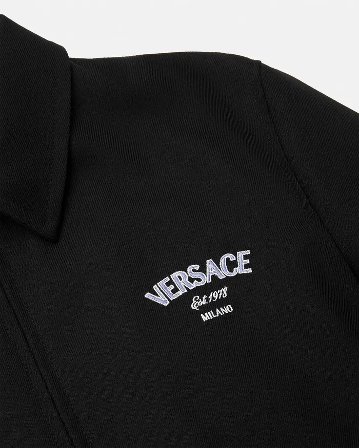 Versace Jackets and Coats Men Medusa Gallery Wool Blouson Jacket Black
