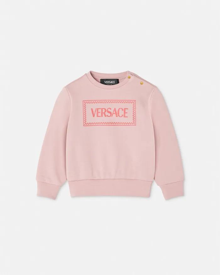 Versace Knitwear and Sweatshirts Kids 90s Vintage Logo Baby Sweatshirt Light Pink