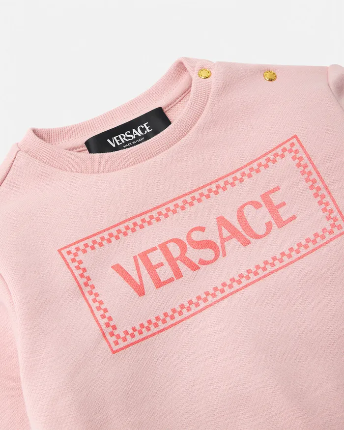 Versace Knitwear and Sweatshirts Kids 90s Vintage Logo Baby Sweatshirt Light Pink
