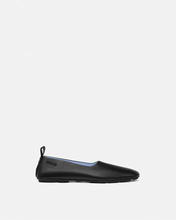 Versace Loafers and Slippers Men Villa Driver Shoes Black