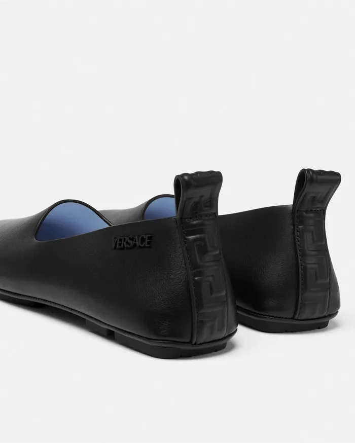 Versace Loafers and Slippers Men Villa Driver Shoes Black