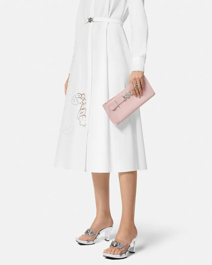 Versace Mini Bags and Clutches Women Medusa 03995 Clutch Light Pink