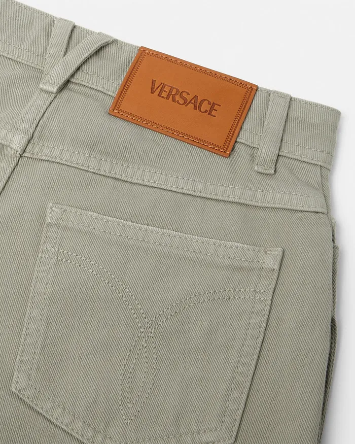 Versace Pants and Shorts Women Cargo Denim Shorts Green