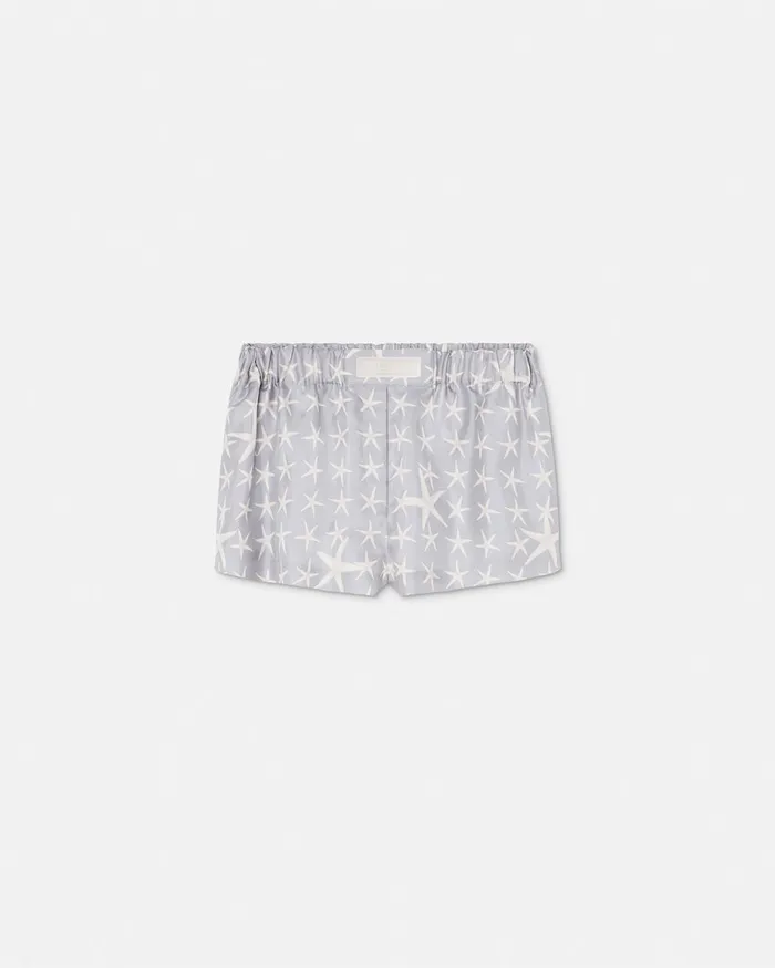 Versace Pants and Shorts Women Stella Marina Silk Boxer Shorts Gray