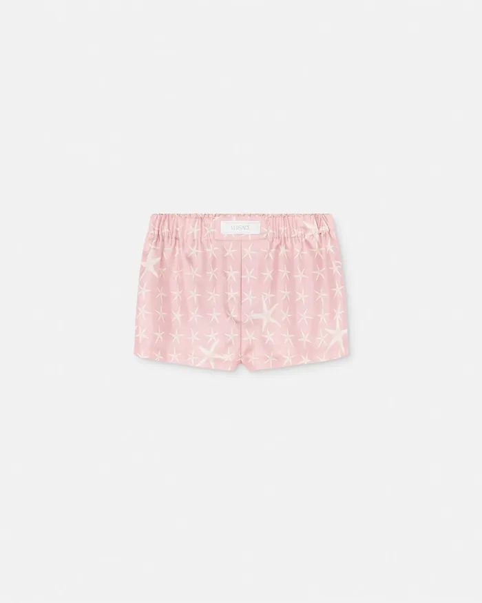 Versace Pants and Shorts Women Stella Marina Silk Boxer Shorts White