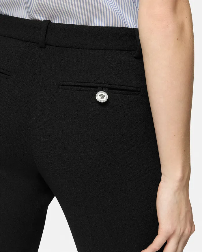 Versace Pants and Shorts Women WoolBlend SlimFit Pants Black