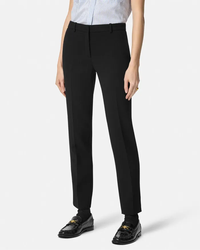 Versace Pants and Shorts Women WoolBlend SlimFit Pants Black