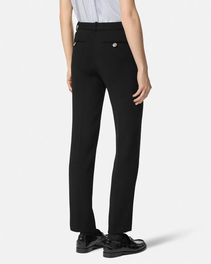 Versace Pants and Shorts Women WoolBlend SlimFit Pants Black