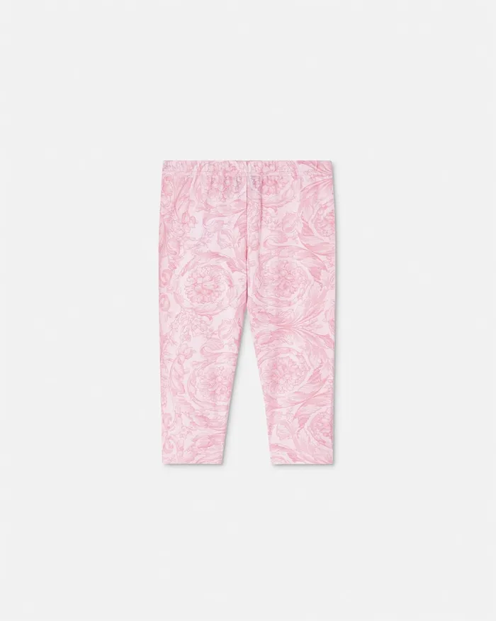 Versace Pants and Skirts Kids Barocco Baby Leggings Pinkprint