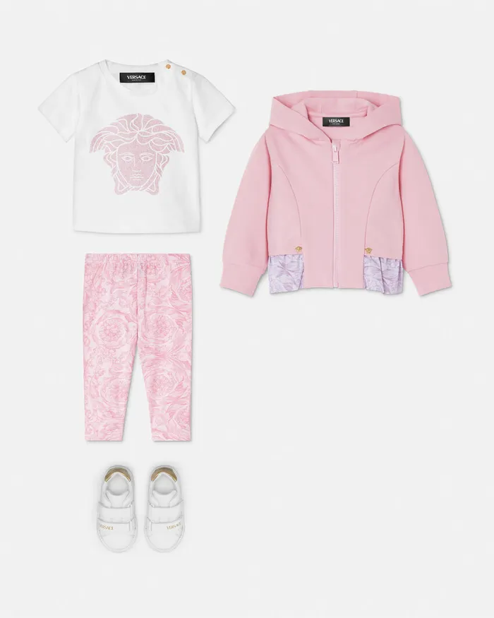 Versace Pants and Skirts Kids Barocco Baby Leggings Pinkprint