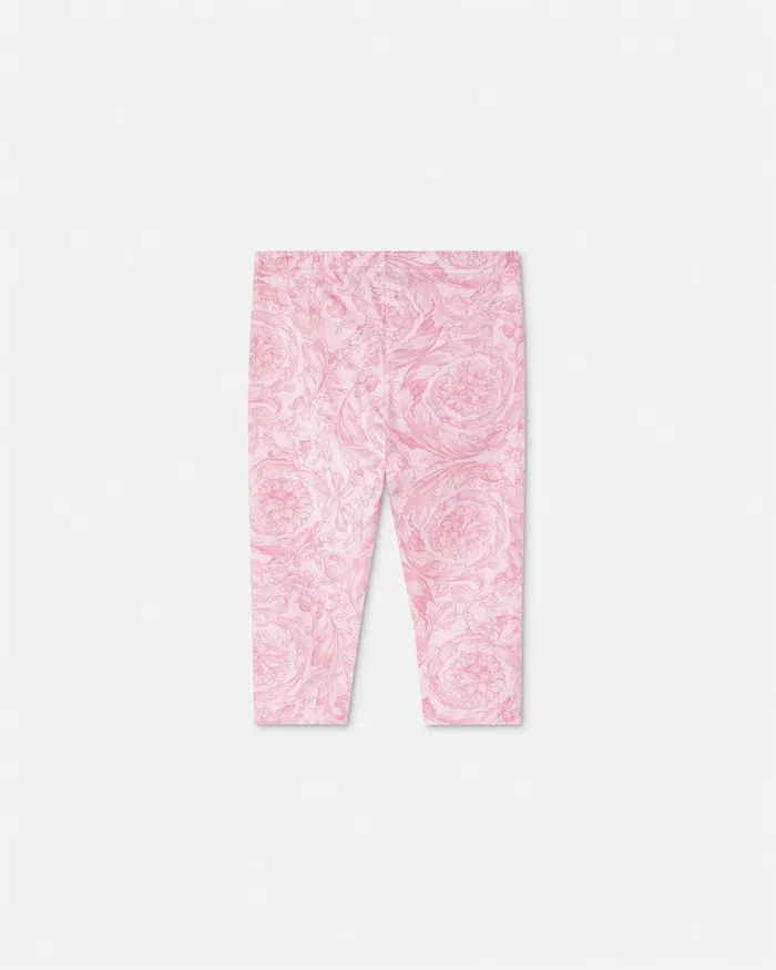 Versace Pants and Skirts Kids Barocco Baby Leggings Pinkprint