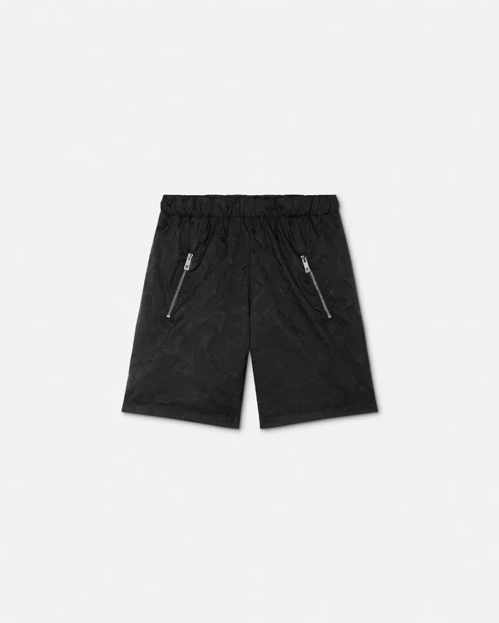Versace Pants and Skirts Kids Barocco Jacquard Shorts Black