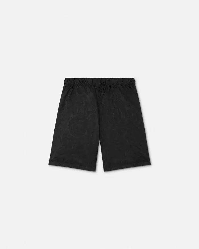 Versace Pants and Skirts Kids Barocco Jacquard Shorts Black