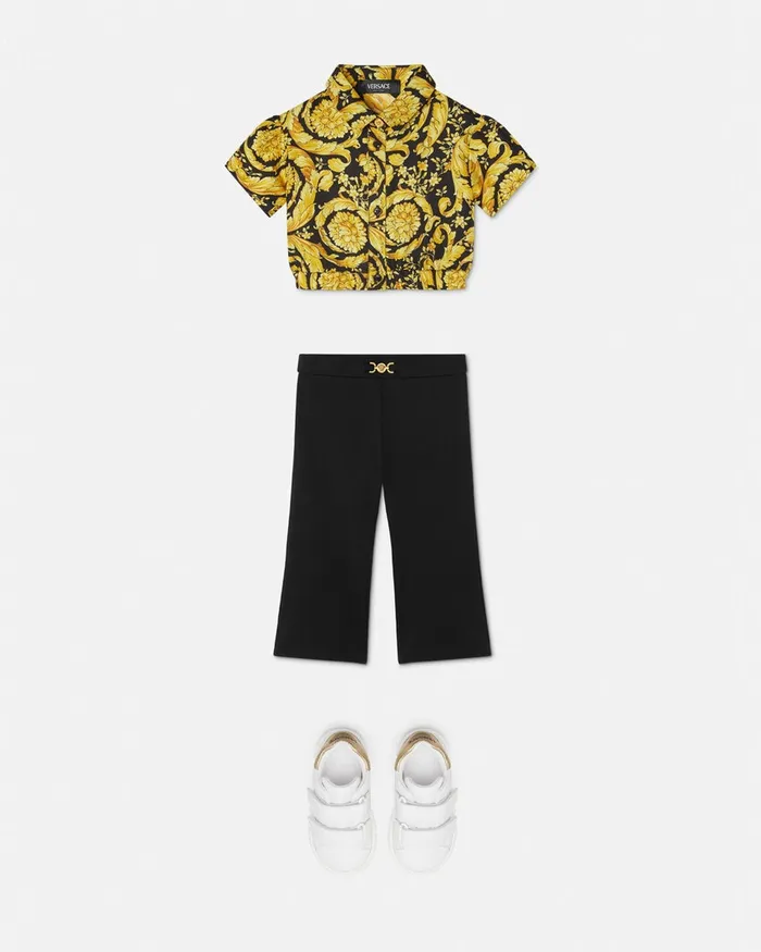 Versace Pants and Skirts Kids Medusa 03995 Baby Pants Black