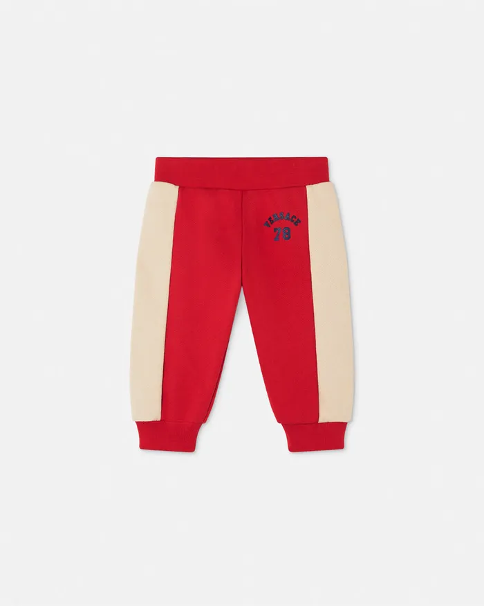 Versace Pants Kids Logo Baby Sweatpants Red