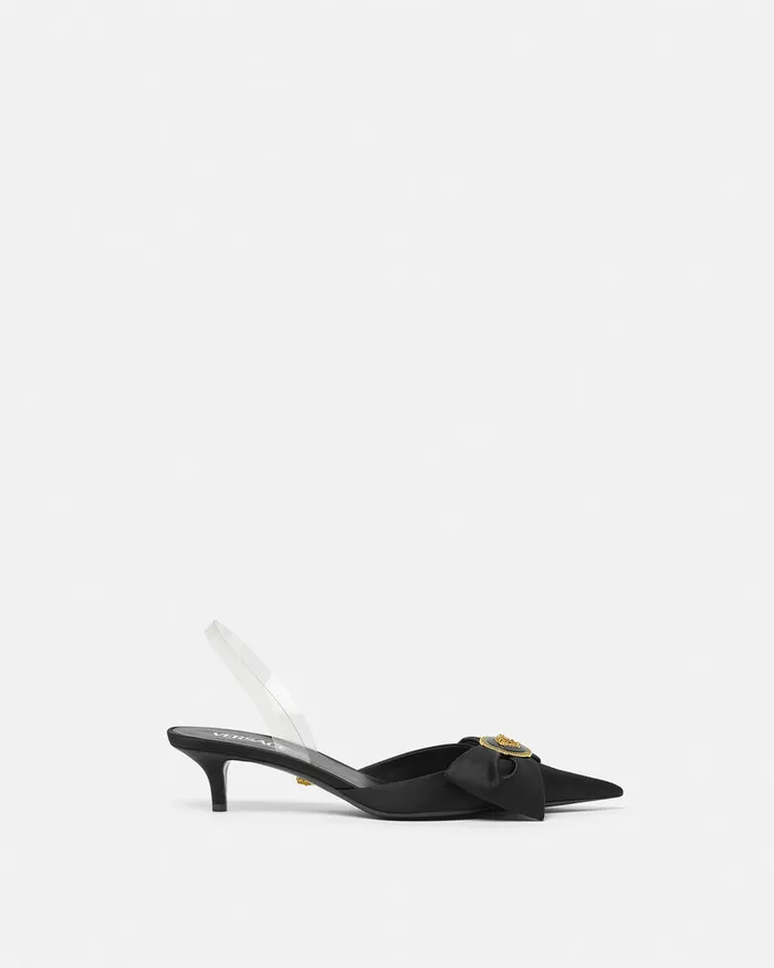 Versace Pumps and Slingbacks Women Alia Slingback Pumps 45 Mm Blackgold