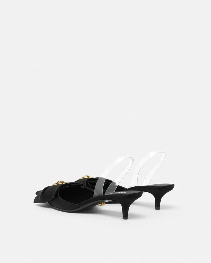 Versace Pumps and Slingbacks Women Alia Slingback Pumps 45 Mm Blackgold