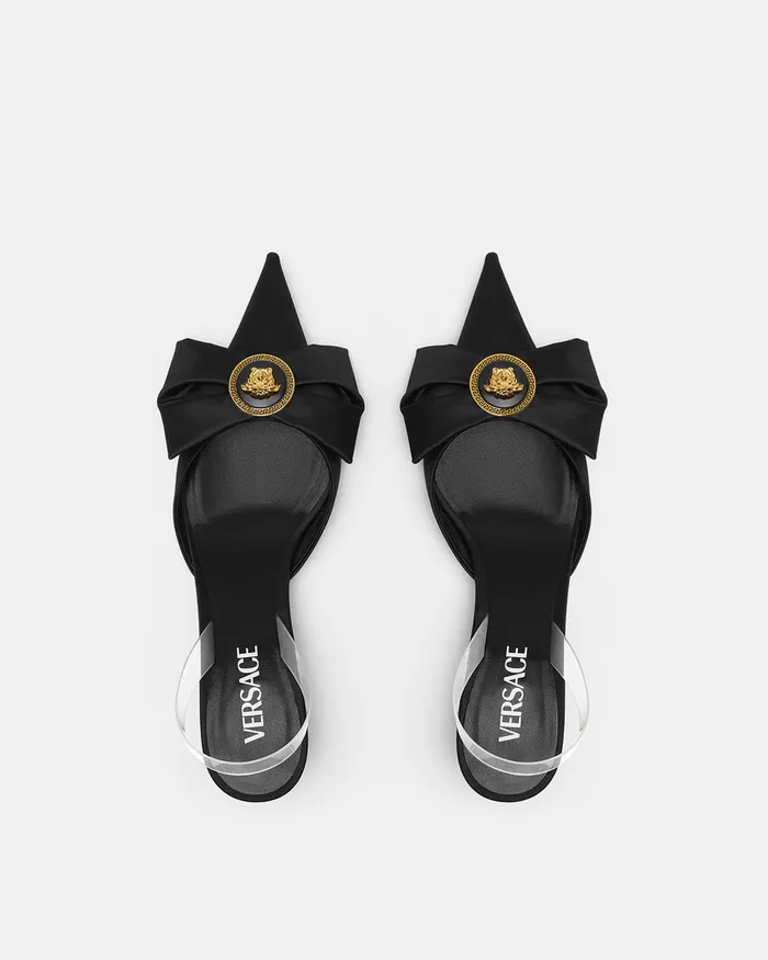 Versace Pumps and Slingbacks Women Alia Slingback Pumps 45 Mm Blackgold