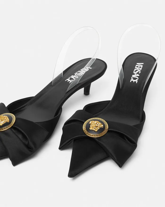 Versace Pumps and Slingbacks Women Alia Slingback Pumps 45 Mm Blackgold