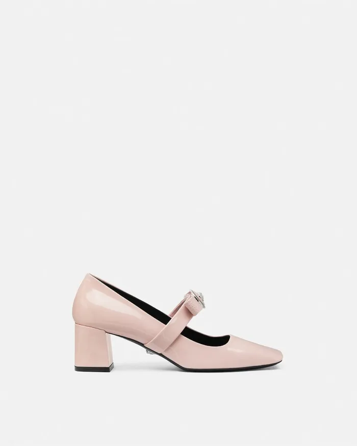 Versace Pumps and Slingbacks Women Gianni Ribbon Block Pumps 55 Mm Light Pink