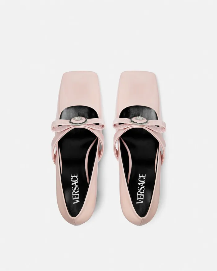 Versace Pumps and Slingbacks Women Gianni Ribbon Block Pumps 55 Mm Light Pink