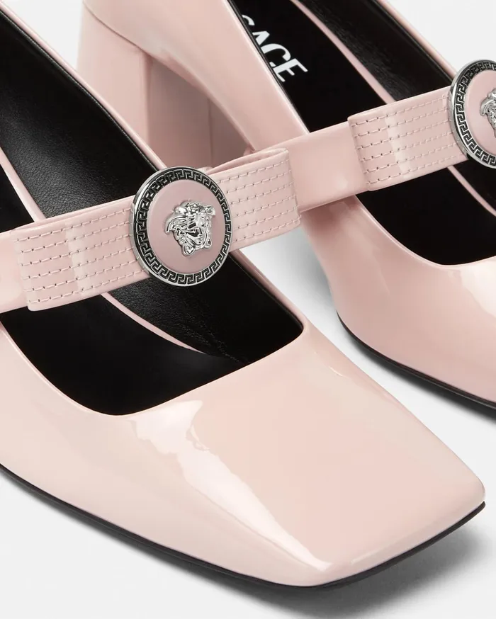 Versace Pumps and Slingbacks Women Gianni Ribbon Block Pumps 55 Mm Light Pink