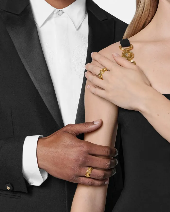 Versace Rings WomenMen Tribute Medusa Ring Gold