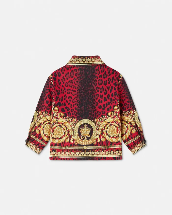 Versace Shirts and Tshirts Kids Wild Barocco Baby Overshirt Printred