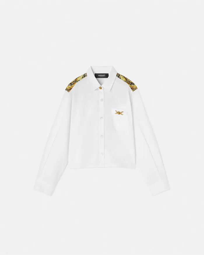 Versace Shirts and Tshirts Kids Wild Barocco Shirt White