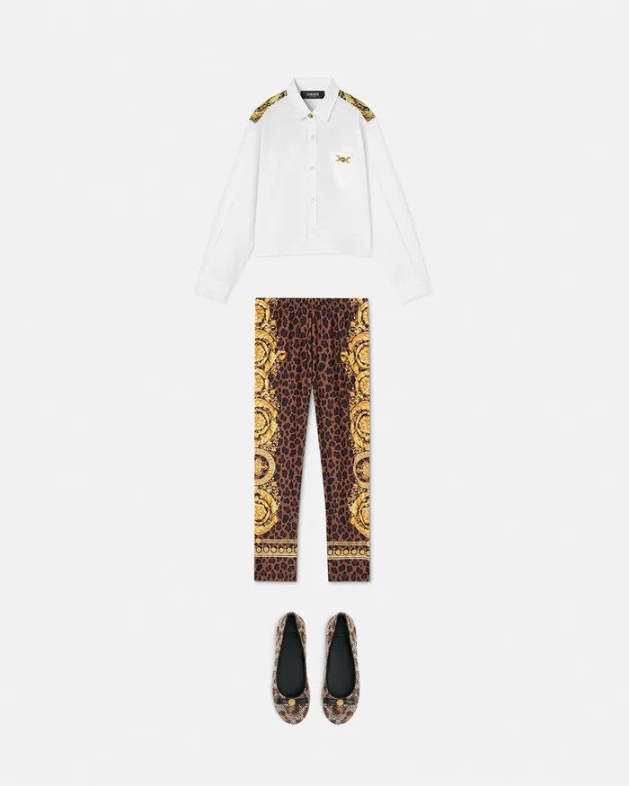 Versace Shirts and Tshirts Kids Wild Barocco Shirt White