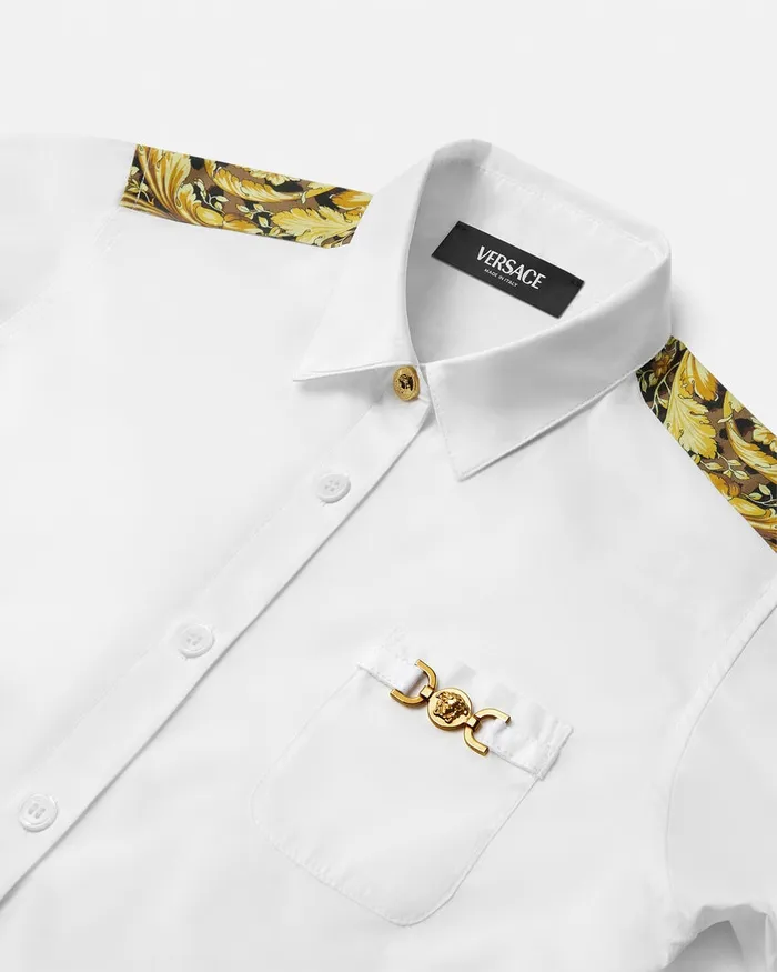 Versace Shirts and Tshirts Kids Wild Barocco Shirt White