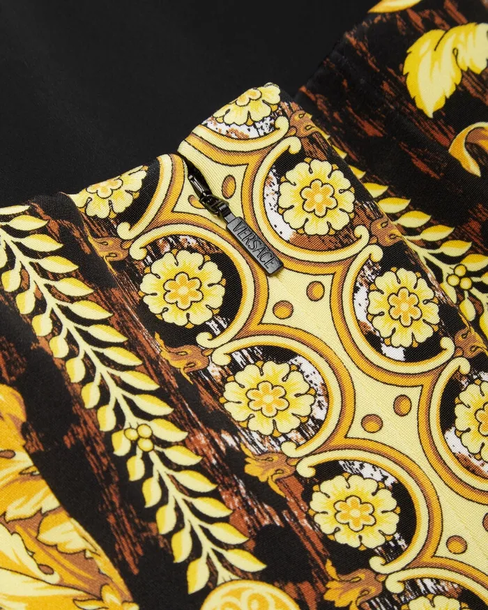 Versace Shirts and Tops Women Wild Barocco Silk Cady Corset Bodysuit Print