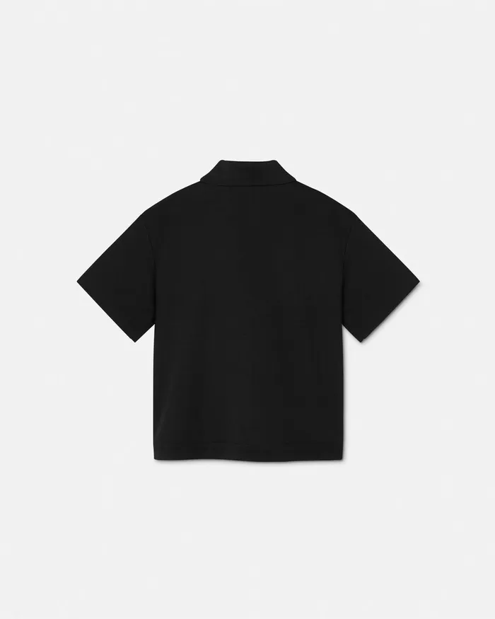 Versace Shirts Kids Barocco Overshirt Black