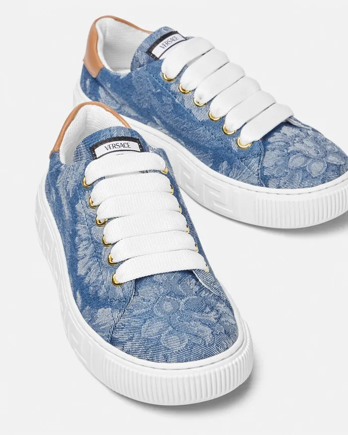 Versace Shoes Kids Barocco Greca Sneakers 2us7v