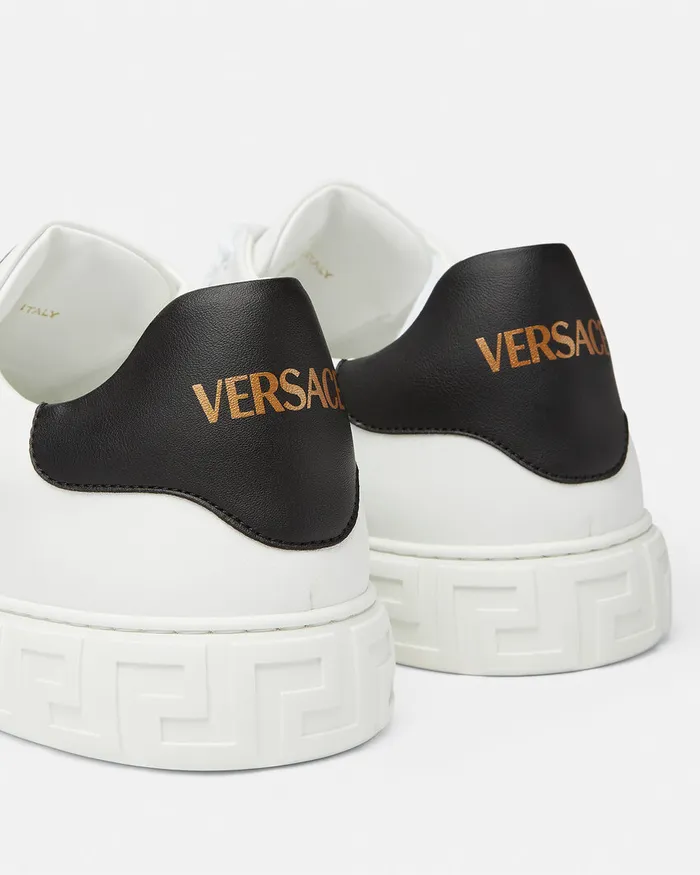 Versace Sneakers Men Studded Greca Trainers Blackgold