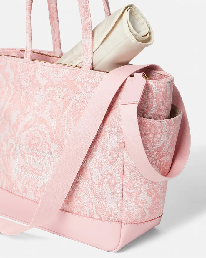Versace Strollers and Others Kids Barocco Athena Baby Changing Mat Bag Light Pink