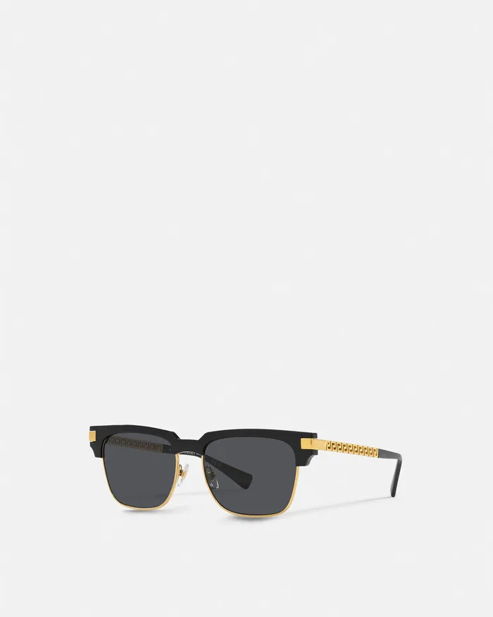 Versace Sunglasses Men Greca Sunglasses Blackgold