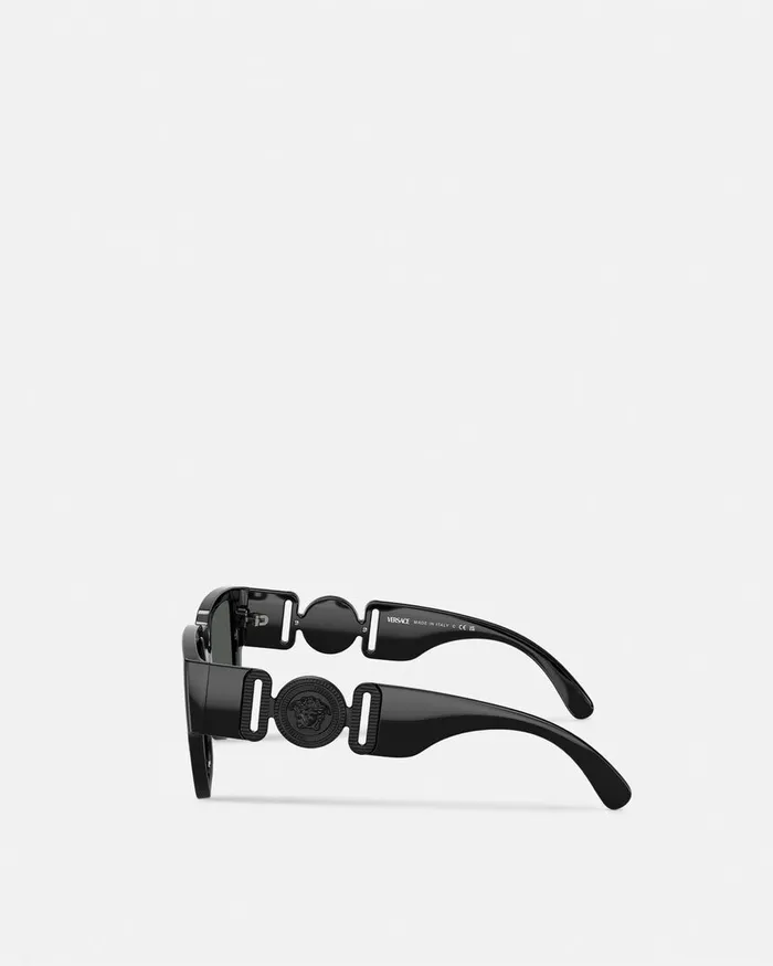 Versace Sunglasses Men Medusa Biggie Additional Fit Sunglasses Black